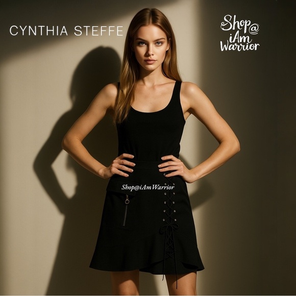 Cynthia Steffe lace-up ruffle mini skirt *shop@iamwarrior - Picture 1 of 7